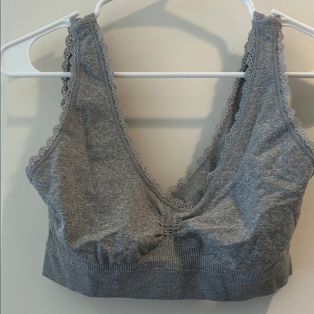 Daisy Fuentes Easy Fuentes delicate Lace Trim ribbed padless pullover Bralette